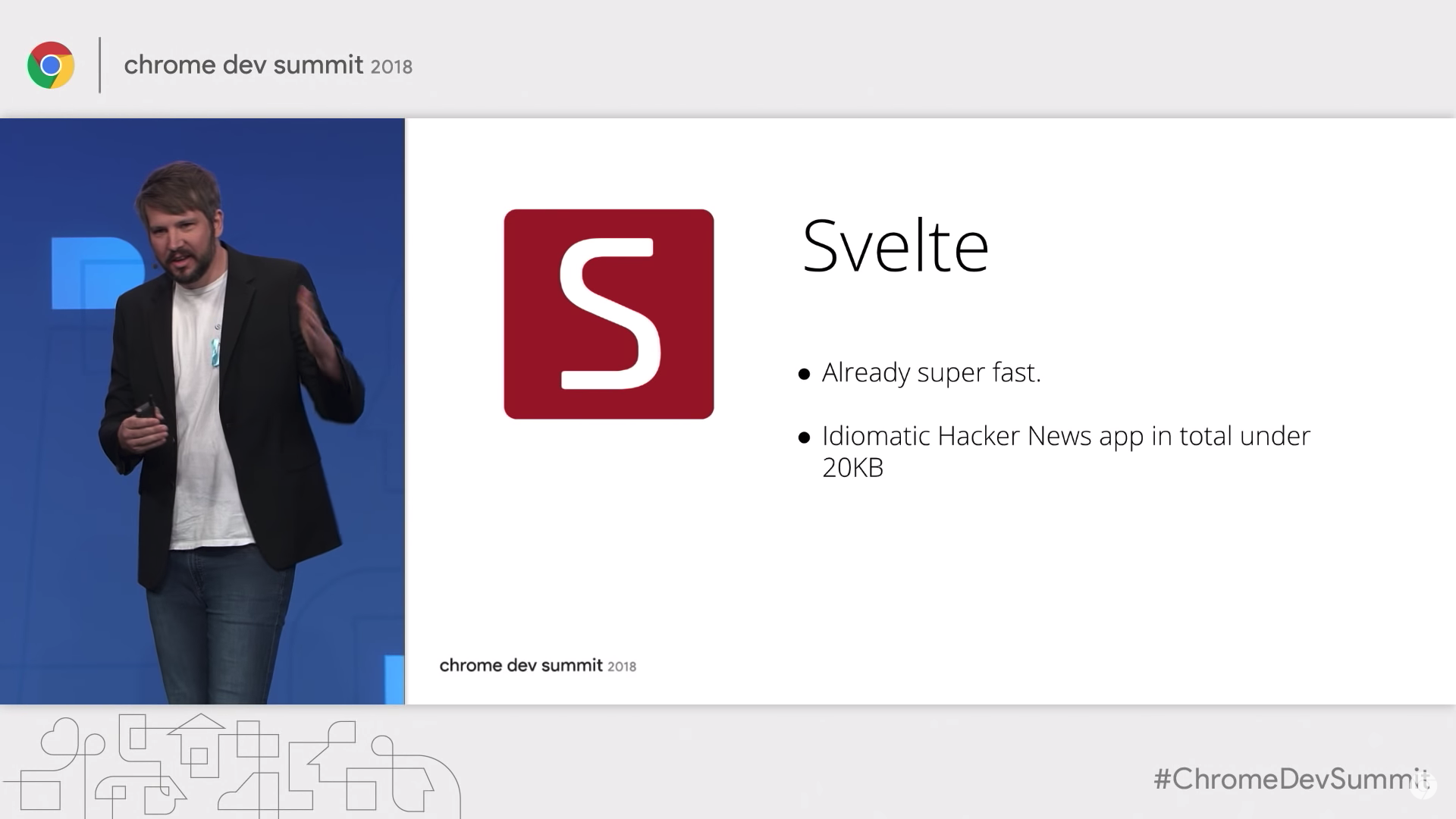 Svelte mentioned at Chrome Dev Summit 2018